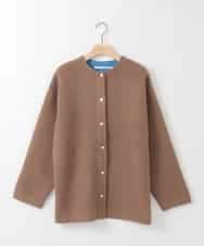 ZMJAE52140 al'aise modulation(アレーズモジュレーション) 【洗える】配色アクセントデザインニットコーディガン ブラウン