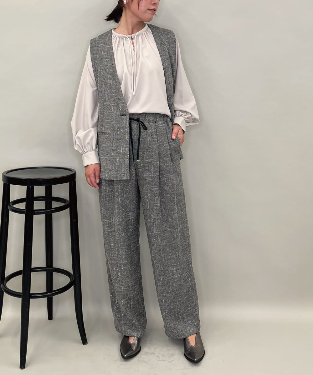 セットアップ対応】ツイードデザインジレ(ベスト・ジレ) | al