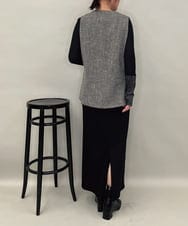 ZMJAE53190 al'aise modulation(アレーズモジュレーション) 【セットアップ対応】ツイードデザインジレ グレー