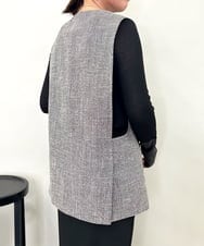 ZMJAE53190 al'aise modulation(アレーズモジュレーション) 【セットアップ対応】ツイードデザインジレ グレー