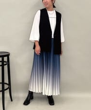 ZMJAE53190 al'aise modulation(アレーズモジュレーション) 【セットアップ対応】ツイードデザインジレ ブラック