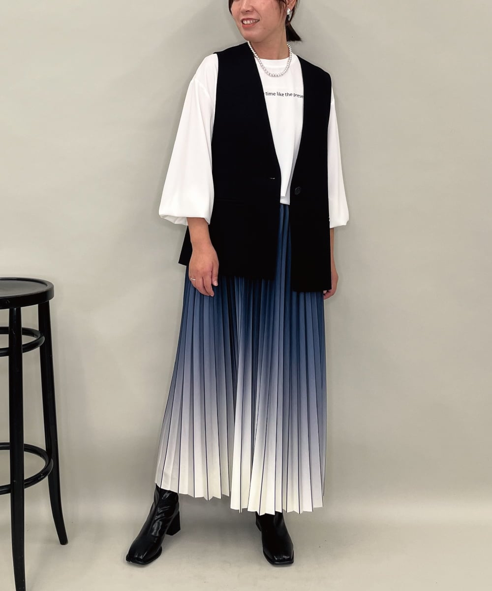 ZMJAE53190 al'aise modulation(アレーズモジュレーション) 【セットアップ対応】ツイードデザインジレ ブラック