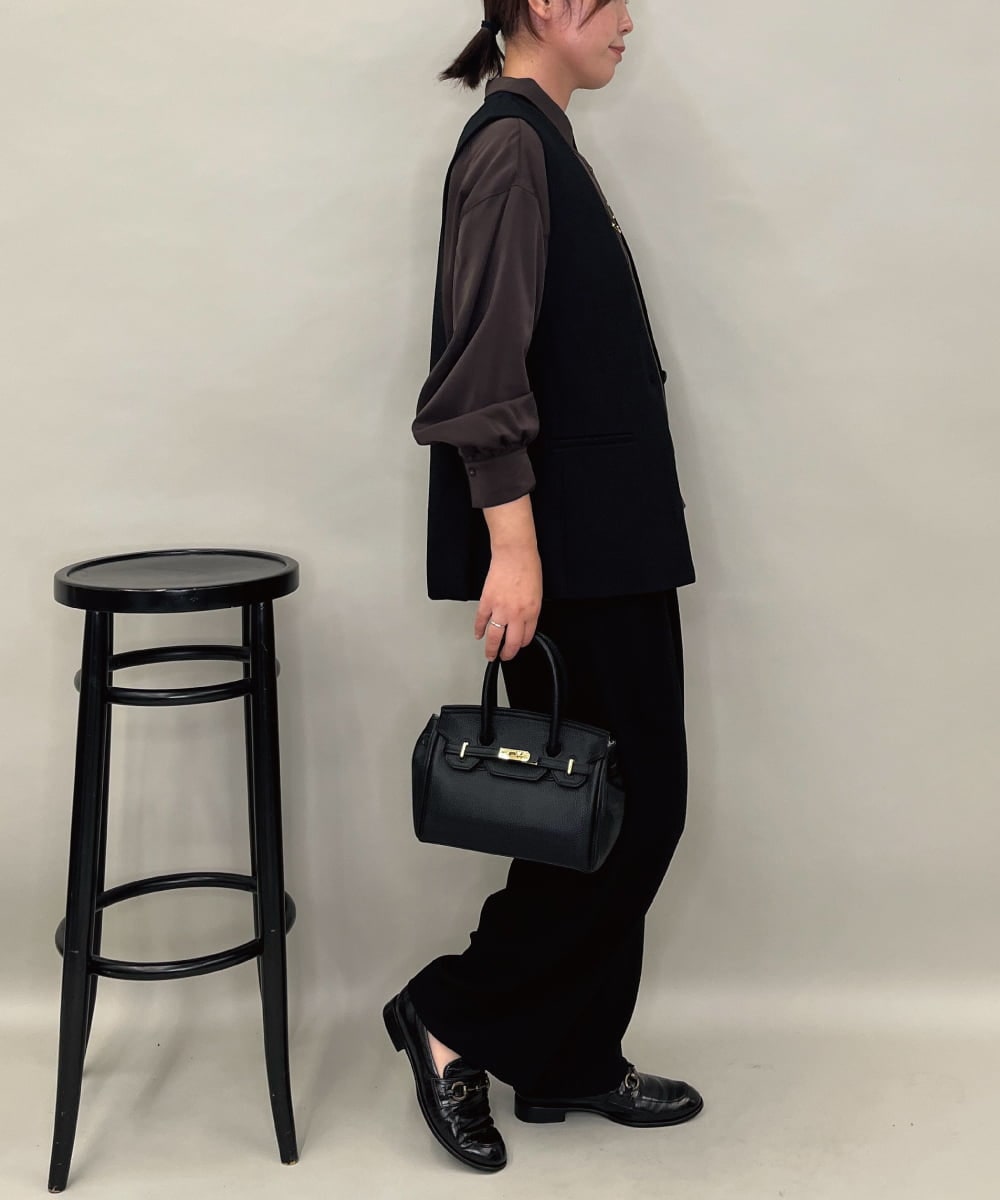 ZMJAE53190 al'aise modulation(アレーズモジュレーション) 【セットアップ対応】ツイードデザインジレ ブラック