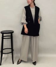 ZMJAE53190 al'aise modulation(アレーズモジュレーション) 【セットアップ対応】ツイードデザインジレ ブラック