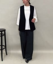 ZMJAE53190 al'aise modulation(アレーズモジュレーション) 【セットアップ対応】ツイードデザインジレ ブラック