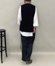 ZMJAE53190 al'aise modulation(アレーズモジュレーション) 【セットアップ対応】ツイードデザインジレ ブラック