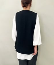 ZMJAE53190 al'aise modulation(アレーズモジュレーション) 【セットアップ対応】ツイードデザインジレ ブラック