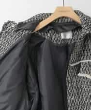 ZMJAE54290 al'aise modulation(アレーズモジュレーション) フリンジツイードショートジャケット ブラック