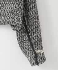 ZMJAE54290 al'aise modulation(アレーズモジュレーション) フリンジツイードショートジャケット ブラック