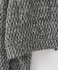 ZMJAE54290 al'aise modulation(アレーズモジュレーション) フリンジツイードショートジャケット ブラック