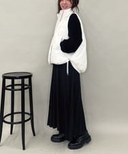 ZMJAE55160 al'aise modulation(アレーズモジュレーション) ドロストジップアップダウンベスト ホワイト