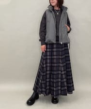 ZMJAE55160 al'aise modulation(アレーズモジュレーション) ドロストジップアップダウンベスト ライトグレー