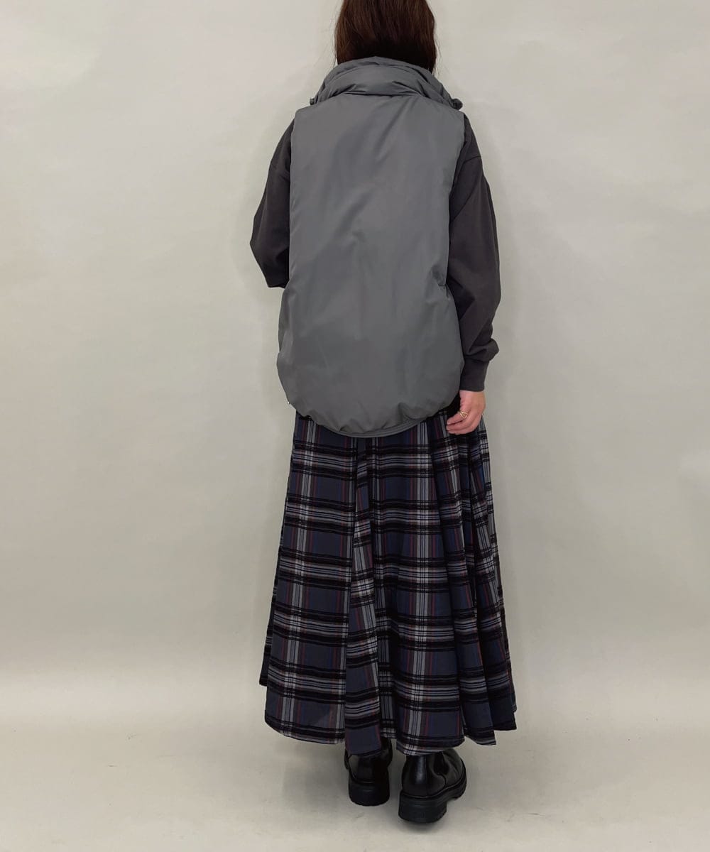 ZMJAE55160 al'aise modulation(アレーズモジュレーション) ドロストジップアップダウンベスト ライトグレー