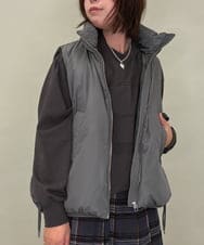 ZMJAE55160 al'aise modulation(アレーズモジュレーション) ドロストジップアップダウンベスト ライトグレー