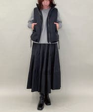 ZMJAE55160 al'aise modulation(アレーズモジュレーション) ドロストジップアップダウンベスト ブラック