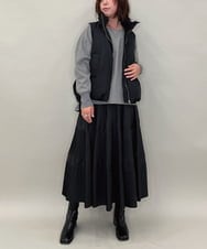 ZMJAE55160 al'aise modulation(アレーズモジュレーション) ドロストジップアップダウンベスト ブラック