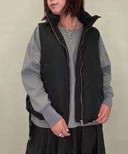 ZMJAE55160 al'aise modulation(アレーズモジュレーション) ドロストジップアップダウンベスト ブラック