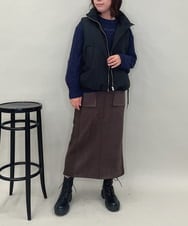 ZMJAE55160 al'aise modulation(アレーズモジュレーション) ドロストジップアップダウンベスト ブラック