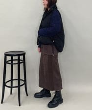 ZMJAE55160 al'aise modulation(アレーズモジュレーション) ドロストジップアップダウンベスト ブラック