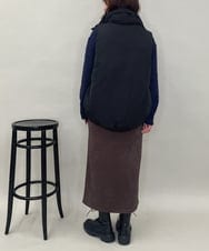 ZMJAE55160 al'aise modulation(アレーズモジュレーション) ドロストジップアップダウンベスト ブラック