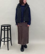 ZMJAE55160 al'aise modulation(アレーズモジュレーション) ドロストジップアップダウンベスト ブラック