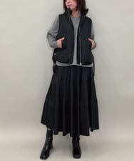 ZMJAE55160 al'aise modulation(アレーズモジュレーション) ドロストジップアップダウンベスト ブラック