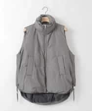 ZMJAE55160 al'aise modulation(アレーズモジュレーション) ドロストジップアップダウンベスト ライトグレー