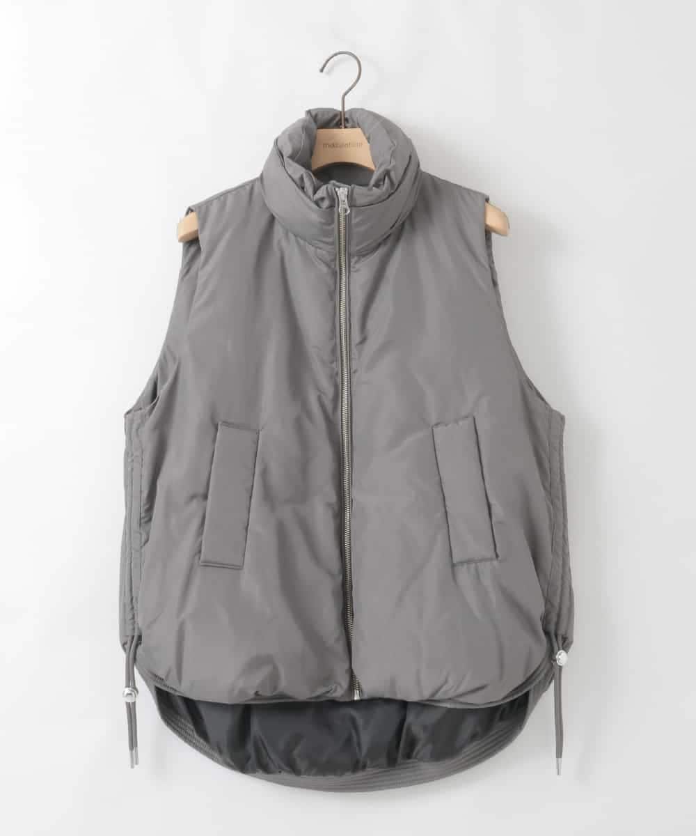 ZMJAE55160 al'aise modulation(アレーズモジュレーション) ドロストジップアップダウンベスト ライトグレー