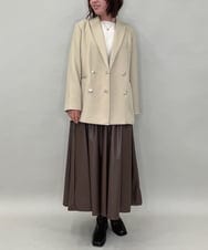 ZMJAE56180 al'aise modulation(アレーズモジュレーション) ダブルブレストジャケット ベージュ