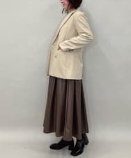 ZMJAE56180 al'aise modulation(アレーズモジュレーション) ダブルブレストジャケット ベージュ