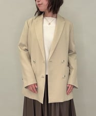 ZMJAE56180 al'aise modulation(アレーズモジュレーション) ダブルブレストジャケット ベージュ