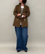 ZMJAE56180 al'aise modulation(アレーズモジュレーション) ダブルブレストジャケット ブラウン