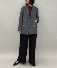 ZMJAE56180 al'aise modulation(アレーズモジュレーション) ダブルブレストジャケット ダークグレー