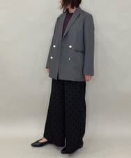 ZMJAE56180 al'aise modulation(アレーズモジュレーション) ダブルブレストジャケット ダークグレー