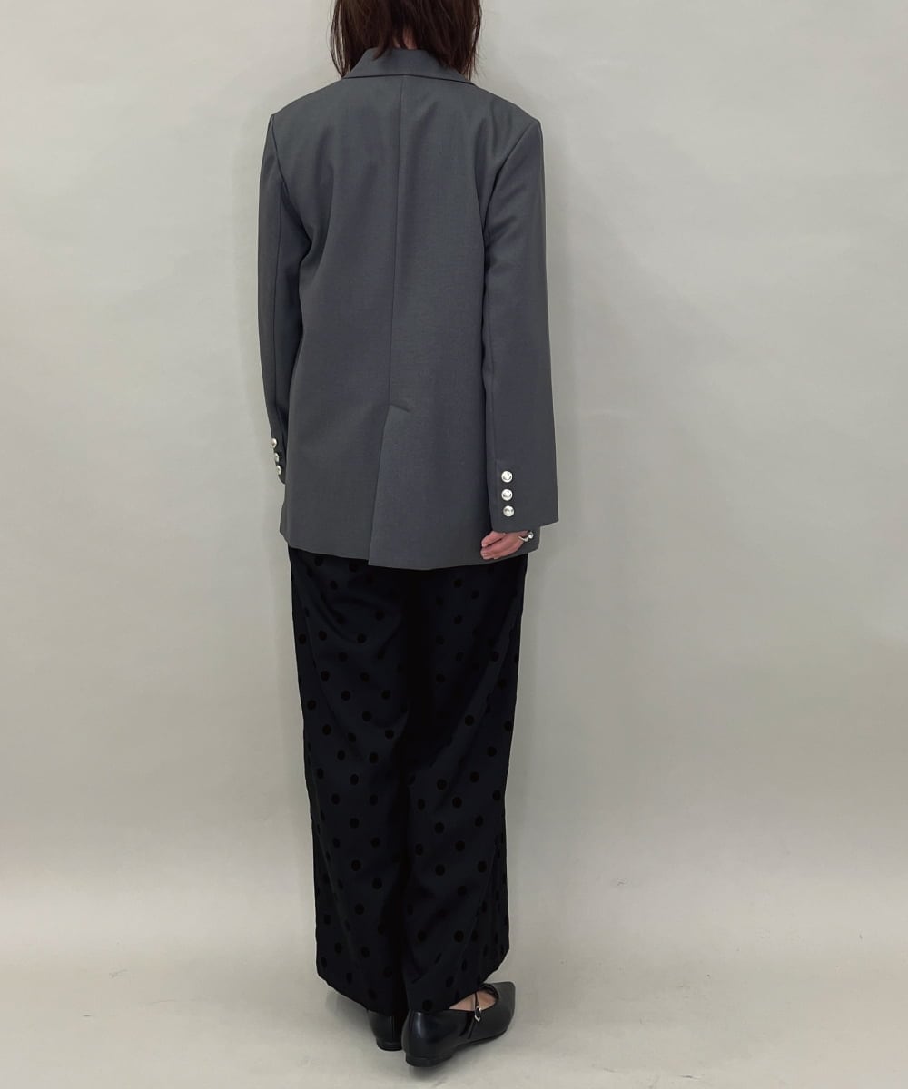 ZMJAE56180 al'aise modulation(アレーズモジュレーション) ダブルブレストジャケット ダークグレー