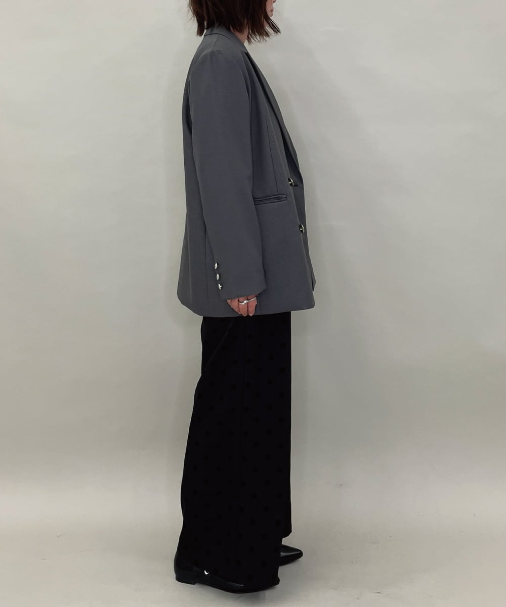 ZMJAE56180 al'aise modulation(アレーズモジュレーション) ダブルブレストジャケット ダークグレー