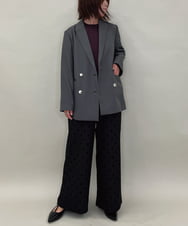 ZMJAE56180 al'aise modulation(アレーズモジュレーション) ダブルブレストジャケット ダークグレー