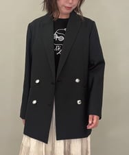 ZMJAE56180 al'aise modulation(アレーズモジュレーション) ダブルブレストジャケット ブラック