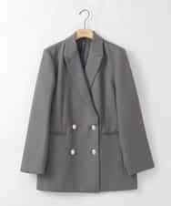 ZMJAE56180 al'aise modulation(アレーズモジュレーション) ダブルブレストジャケット ダークグレー