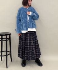 ZMJAE57200 al'aise modulation(アレーズモジュレーション) デニムカラーノーカラーデザインジャケット ライトブルー