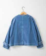 ZMJAE57200 al'aise modulation(アレーズモジュレーション) デニムカラーノーカラーデザインジャケット ライトブルー