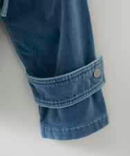 ZMJAE57200 al'aise modulation(アレーズモジュレーション) デニムカラーノーカラーデザインジャケット ライトブルー