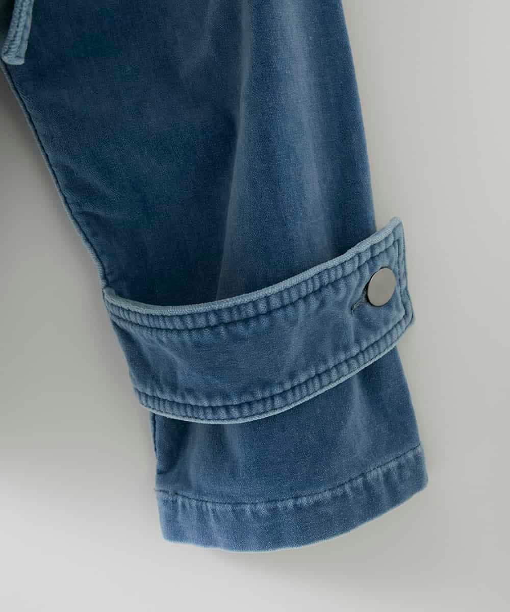 ZMJAE57200 al'aise modulation(アレーズモジュレーション) デニムカラーノーカラーデザインジャケット ライトブルー