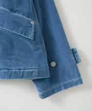 ZMJAE57200 al'aise modulation(アレーズモジュレーション) デニムカラーノーカラーデザインジャケット ライトブルー