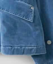 ZMJAE57200 al'aise modulation(アレーズモジュレーション) デニムカラーノーカラーデザインジャケット ライトブルー