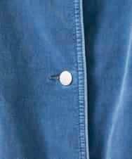 ZMJAE57200 al'aise modulation(アレーズモジュレーション) デニムカラーノーカラーデザインジャケット ライトブルー