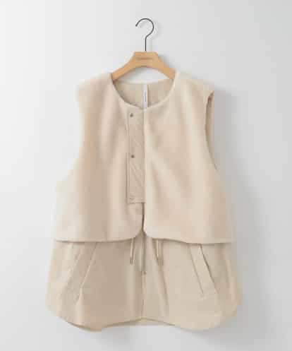 ZMJAE59170 al'aise modulation 異素材ジップアップベスト