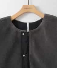 ZMJAE59170 al'aise modulation(アレーズモジュレーション) 異素材ジップアップベスト ダークグレー