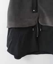 ZMJAE59170 al'aise modulation(アレーズモジュレーション) 異素材ジップアップベスト ダークグレー