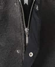 ZMJAE59170 al'aise modulation(アレーズモジュレーション) 異素材ジップアップベスト ダークグレー